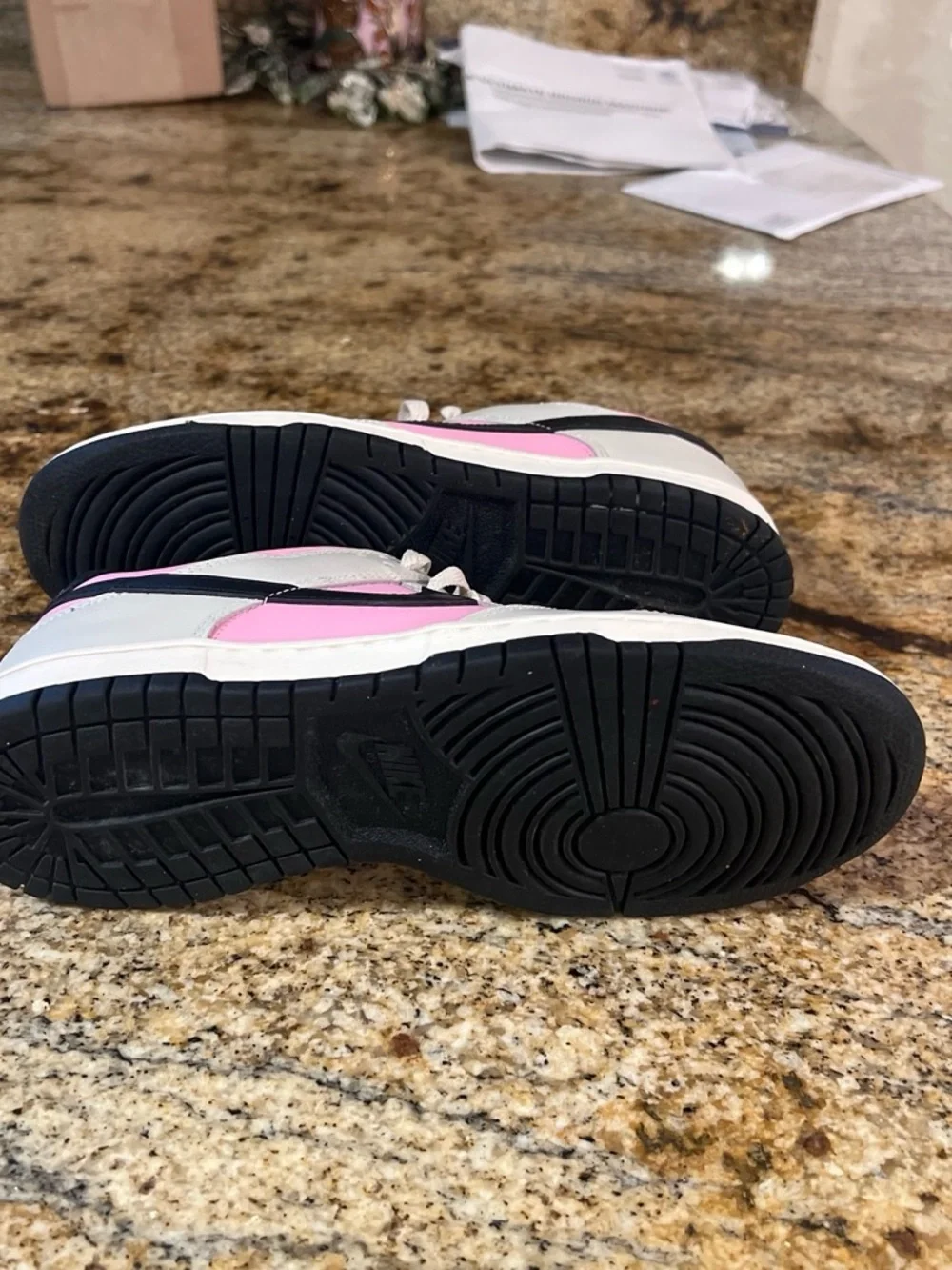 Nike Dunk Low GS Pink Rise Light Orewood Brown Black Size 7Y / Women’s 8.5